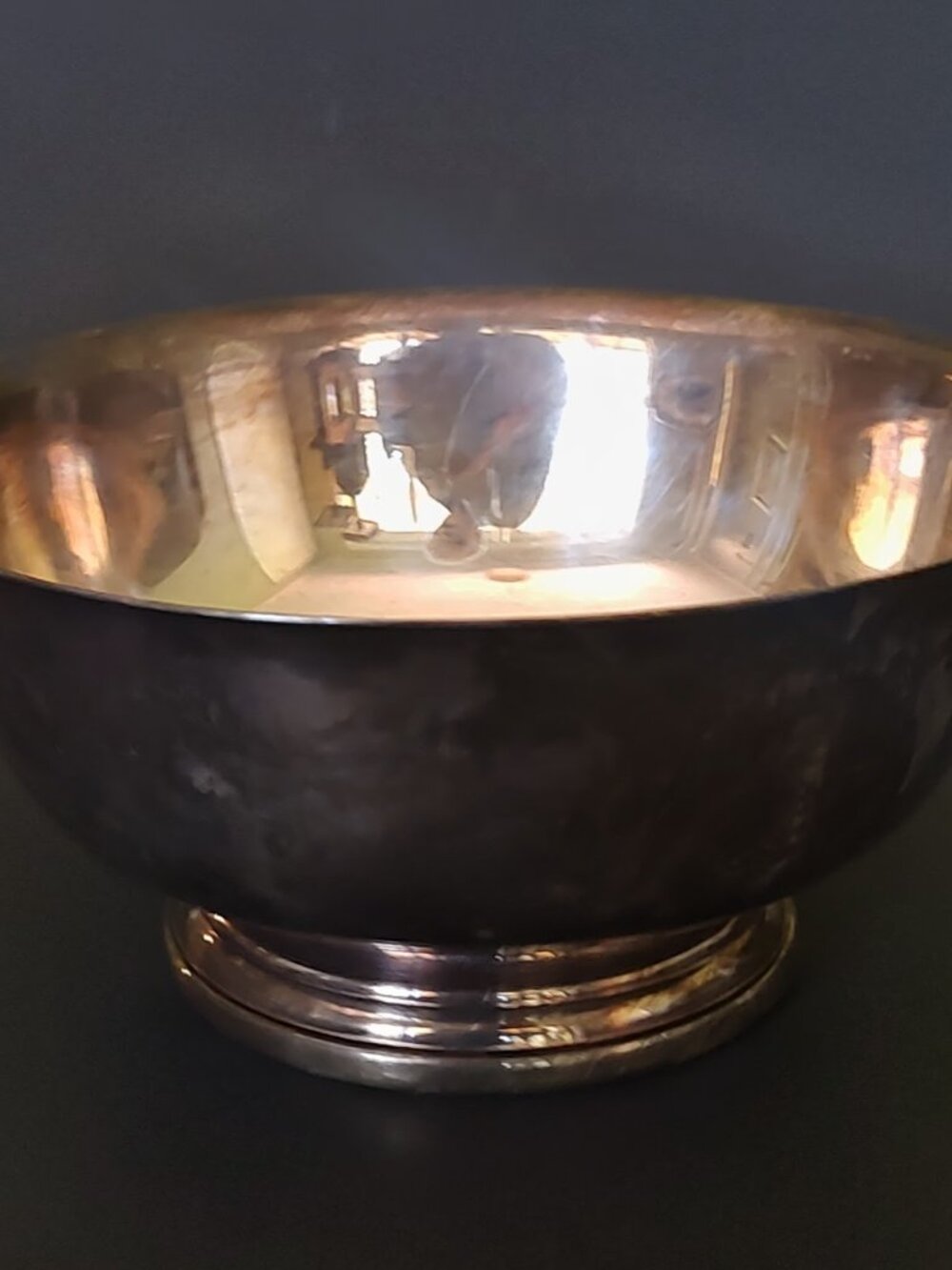 Gorham Silverplate Bowl Silver Tone 6 1/2" diameter EP YC779 Paul Revere Style